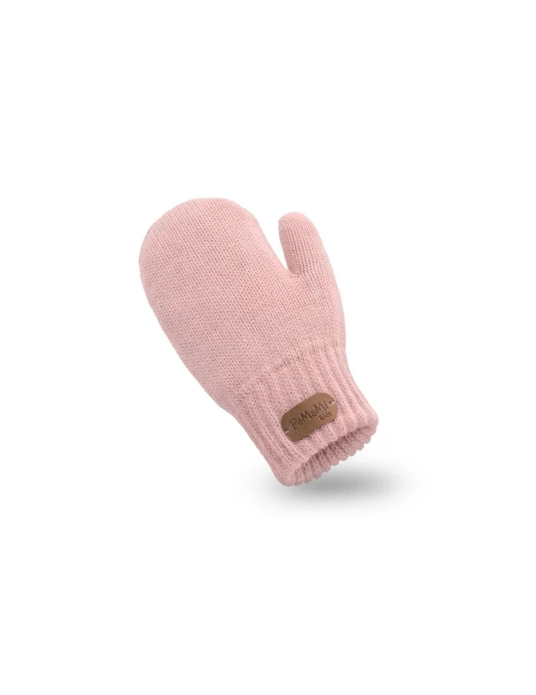 PaMaMi Kinder Fäustlinge Handschuhe rose rosa pink uni 17221