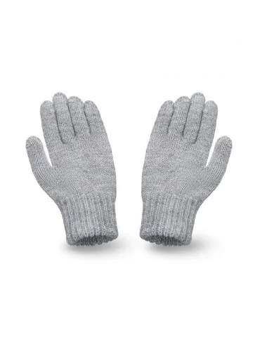 PaMaMi Kinder Fingerhandschuhe Handschuhe hellgrau grau uni 18227