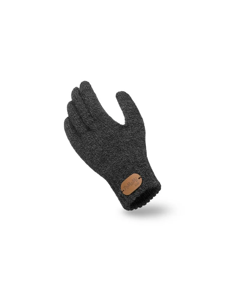 PaMaMi Kinder Fingerhandschuhe Handschuhe anthrazit grau meliert 18227