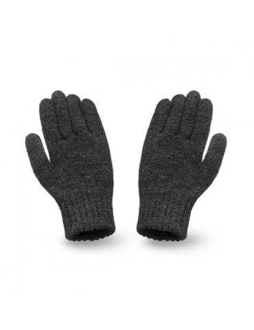 PaMaMi Kinder Fingerhandschuhe Handschuhe anthrazit grau meliert 18227