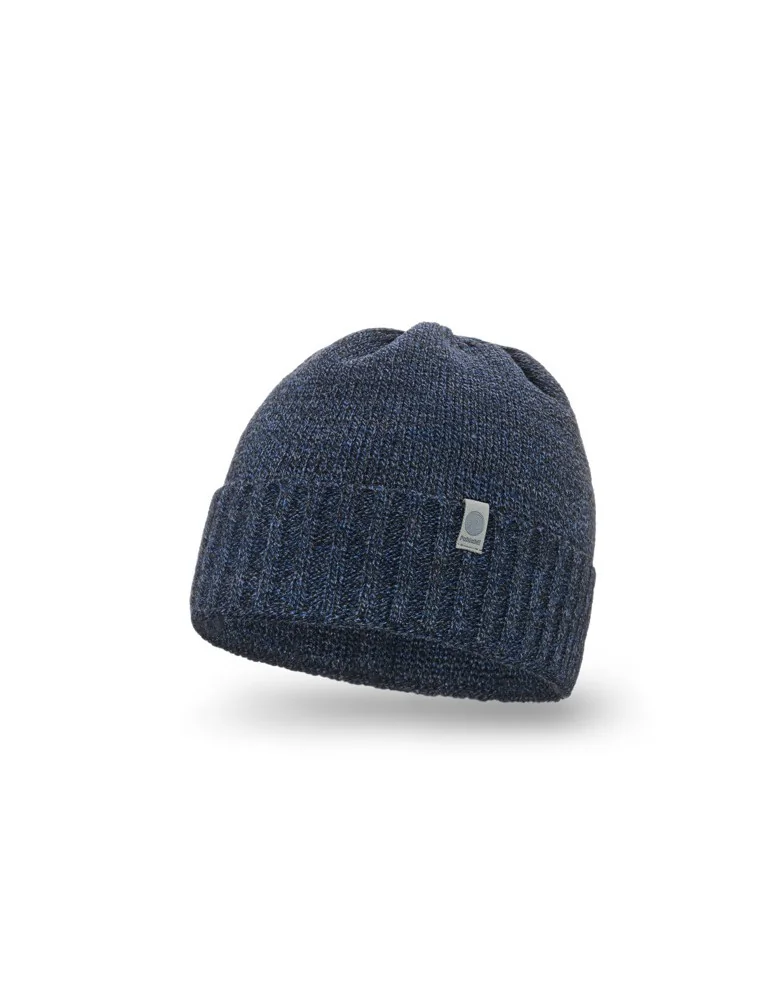 PaMaMi Herren Men Man Mütze Beanie dunkelblau meliert 18042