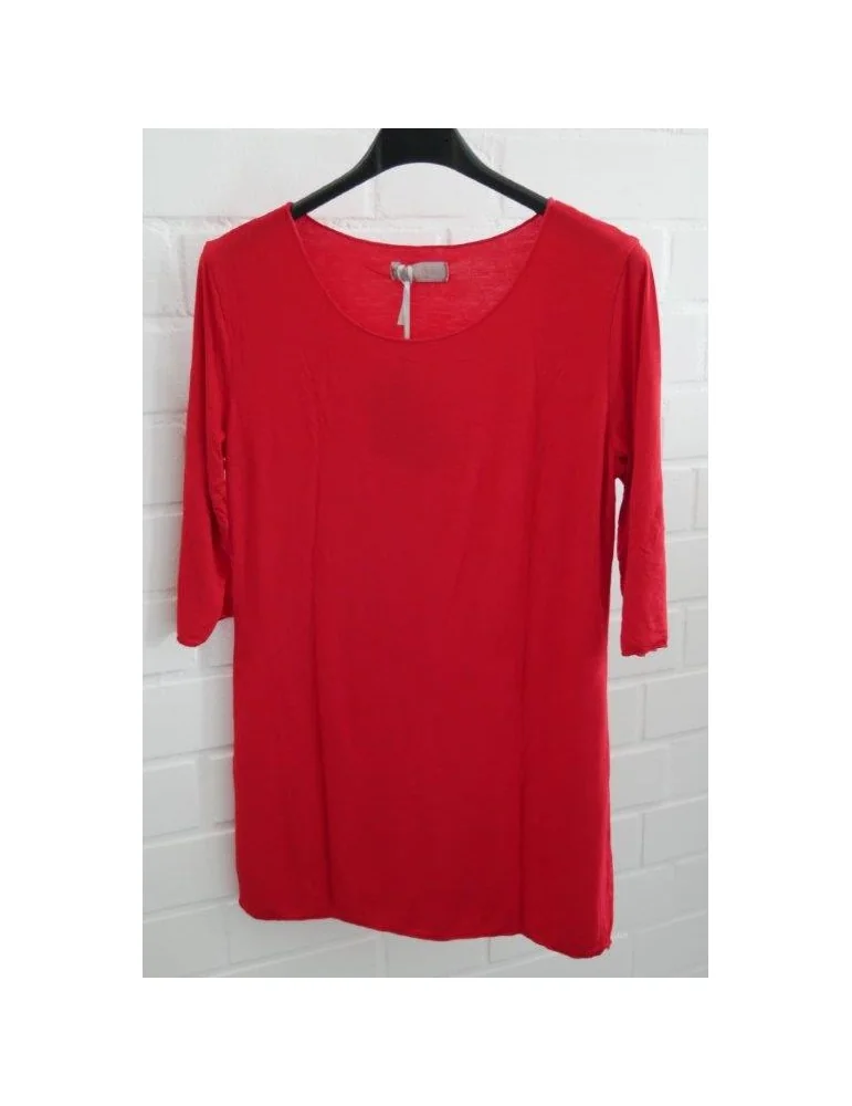 ESViViD Damen Basic Shirt 3/4 Ärmel rot red mit Viskose
