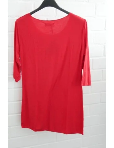 ESViViD Damen Basic Shirt 3/4 Ärmel rot red mit Viskose