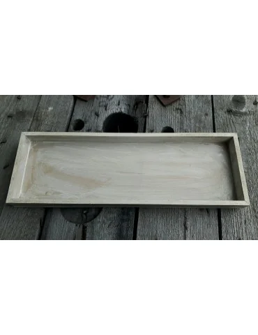 Dekobrett Holzbrett Brett für Teelichter Holz rechteckig 14 x 41 cm