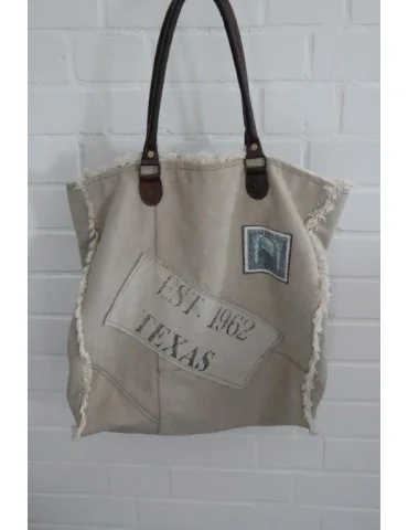 Schultertasche Damen Tasche Einkaufstasche "Alter Postsack" Leder