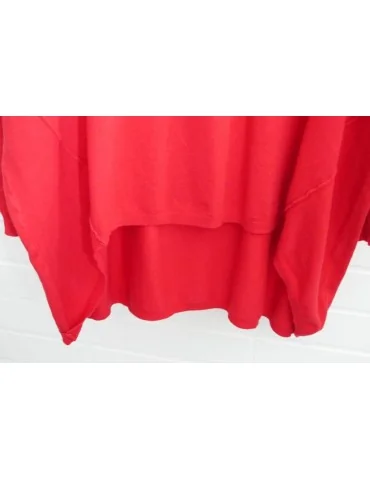 ESViViD Damen Pullover rot red Rundhals Onesize ca. 38 - 46 mit Viskose 2232