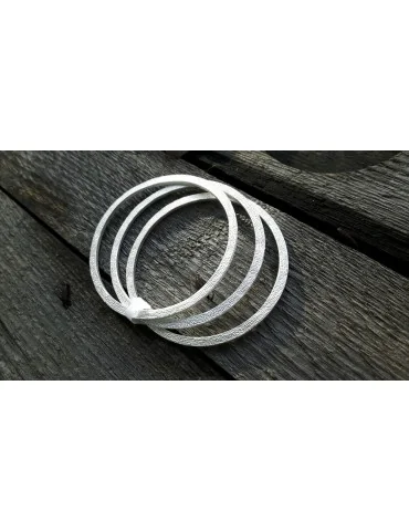 Damen Armreif Armband silberfarben silver 3er Set Metall 8090550