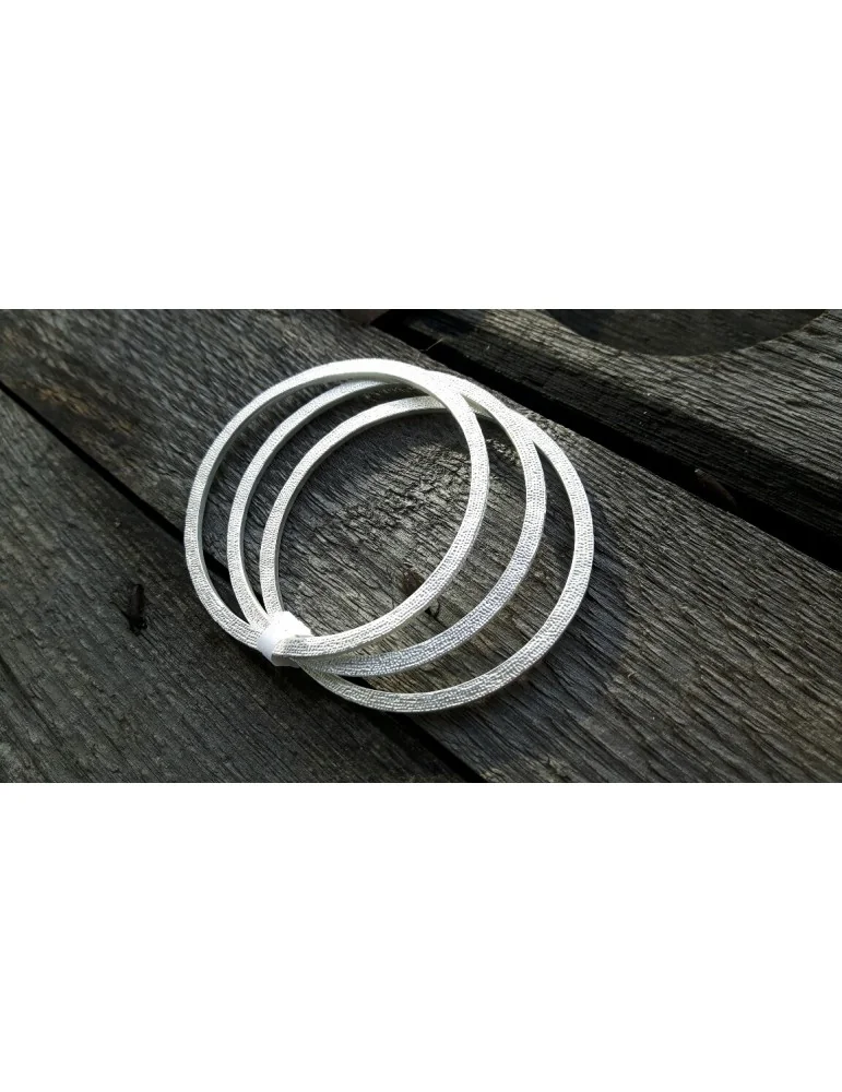 Damen Armreif Armband silberfarben silver 3er Set Metall 8090550