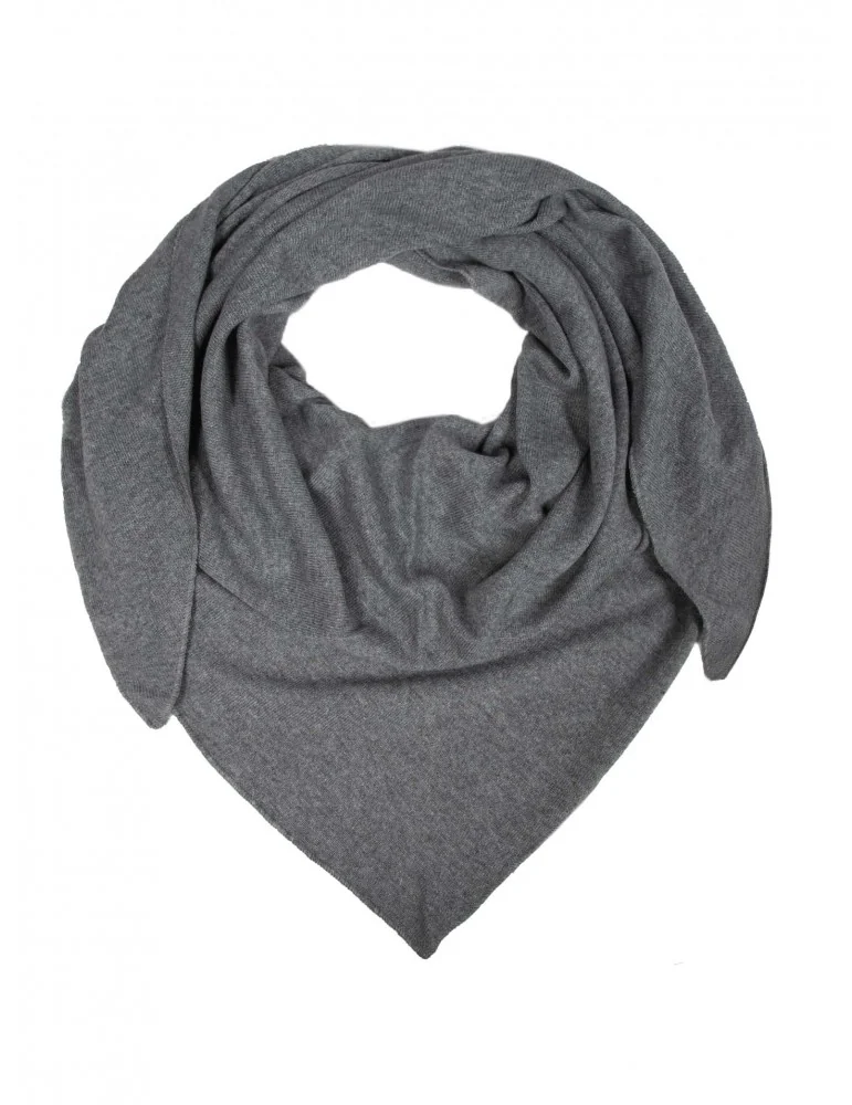 Zwillingsherz Dreieckstuch Schal Valea mit Kaschmir grau grey uni