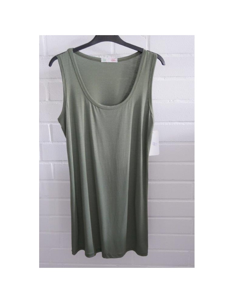 Damen Basic Top Shirt khaki oliv grün mit Viskose Onesize 38 - 42