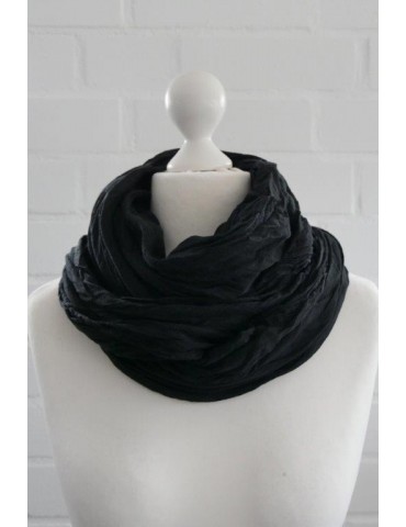XXL Damen Schal Tuch schwarz black 100% Baumwolle Asymmetrisch