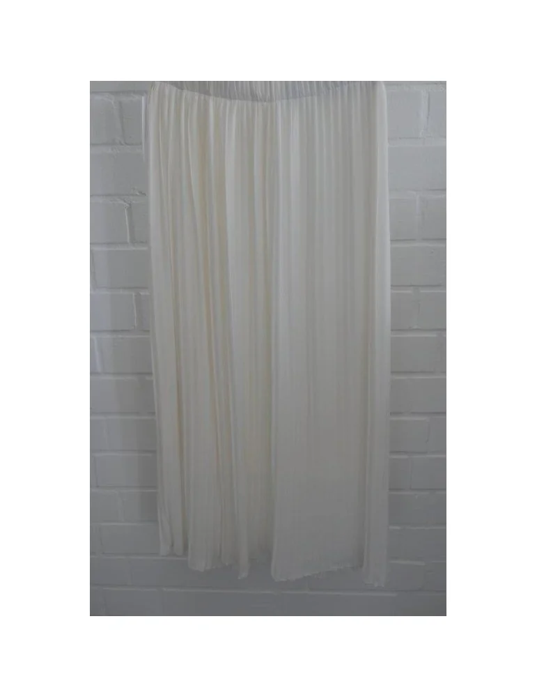 Damen Plissee Rock creme off-white Onesize ca. 38 - 42 Blogger Style