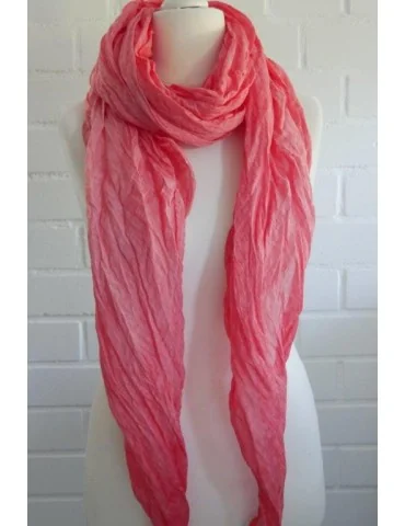 XXL Schal Tuch koralle lachs orange 100% Baumwolle Asymmetrisch Blogger Style
