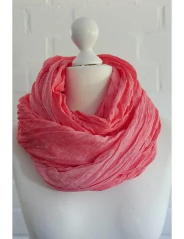 XXL Schal Tuch koralle lachs orange 100% Baumwolle Asymmetrisch Blogger Style