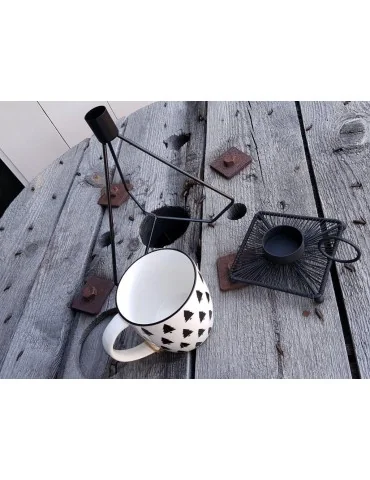 Teelicht Teelichthalter Kerze schwarz black...