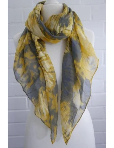 Schal Tuch Loop Made in Italy Seide Baumwolle...