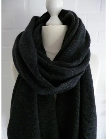 XXL Schal Stola Poncho anthrazit grau grey uni...