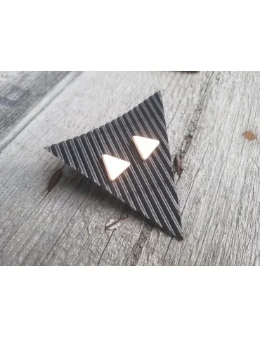 Giuno Damen Modeschmuck Ohrringe Ohrstecker kupfer farben rose Dreieck