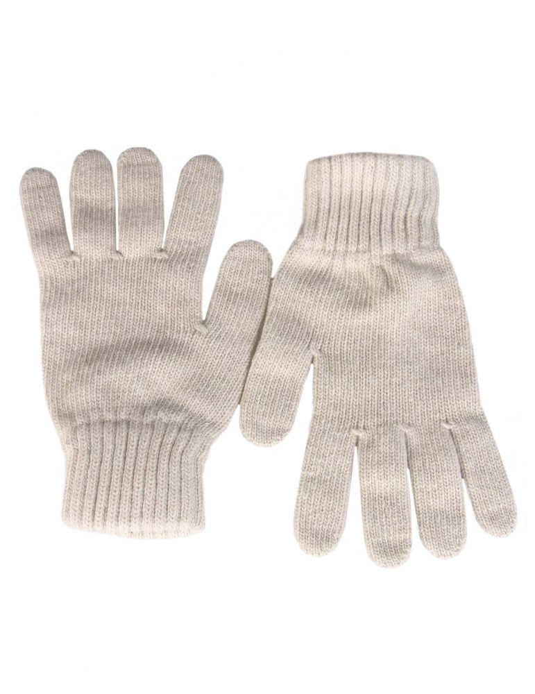Zwillingsherz Handschuhe Fingerhandschuhe Classic natur uni mit Kaschmir