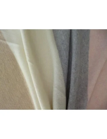 Zwillingsherz Dreiecktuch Schal mit Kaschmir Viskose rose natur grau creme Streifen Stefanie