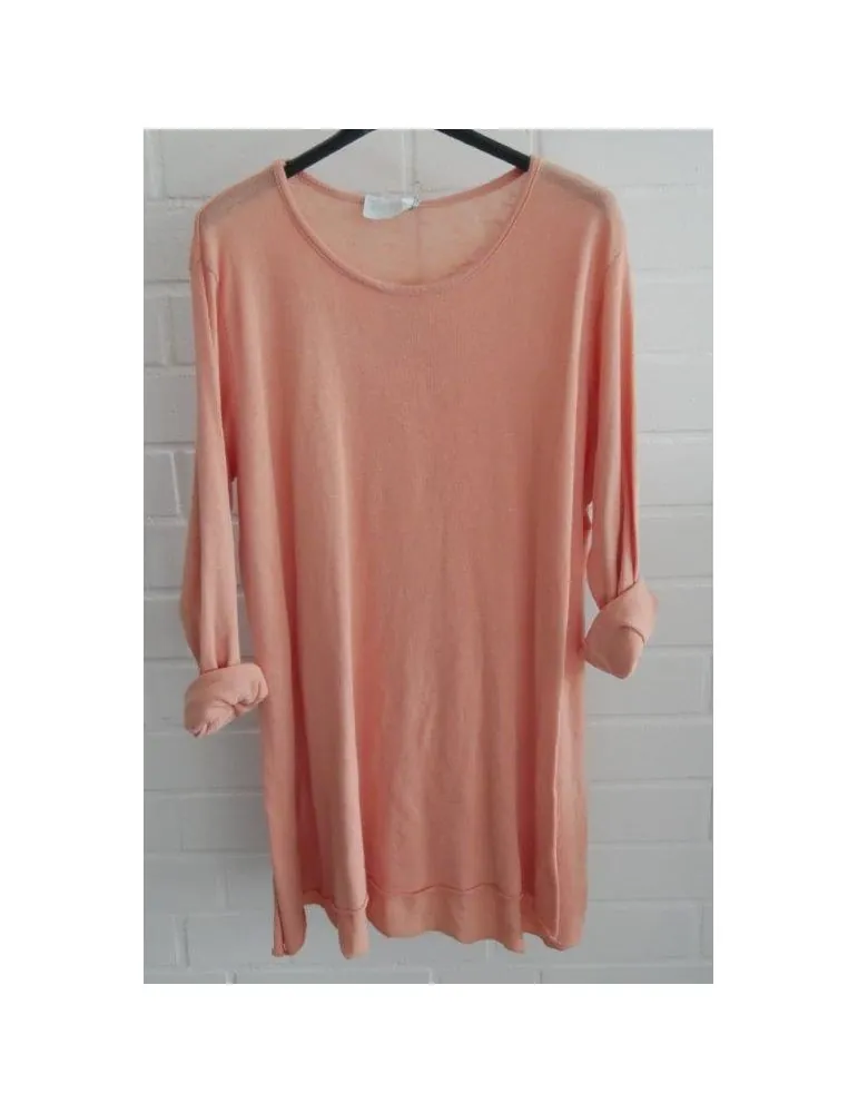 ESViViD Damen Tunika Shirt A-Form lachs langarm mit Baumwolle Onesize 38 - 44 3295