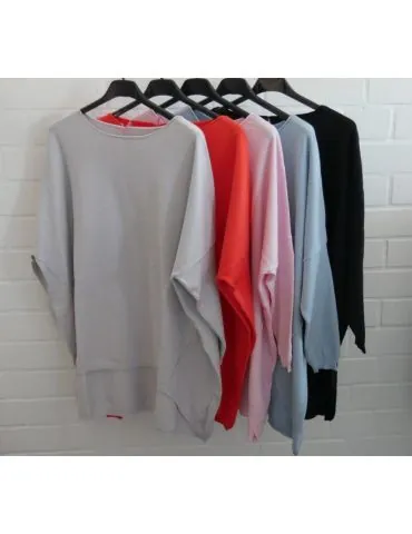 ESViViD Damen Pullover orange Rundhals Onesize 38 - 46 mit Viskose 2232
