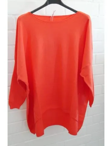 ESViViD Damen Pullover orange Rundhals Onesize 38 - 46 mit Viskose 2232