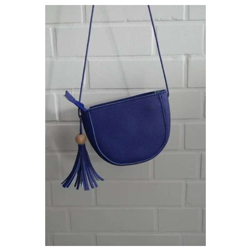 Damen Tasche Schultertasche Kunststoff royalblau