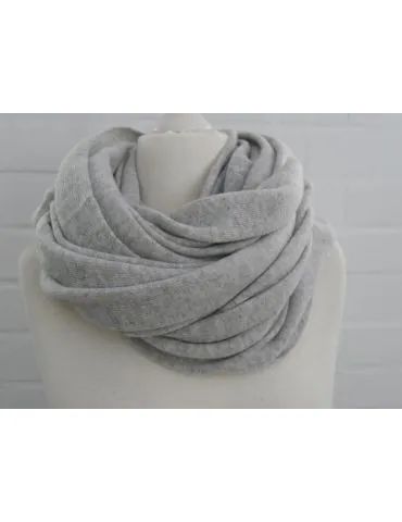 Damen Herren XXL Schal Stola Poncho silbergrau hellgrau uni mit Wolle und Kaschmir ca. 55 x 200 1010