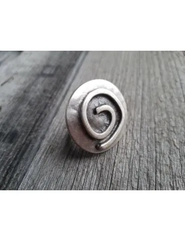 Ring Damenring Metall altsilber silber rund Muster verstellbar