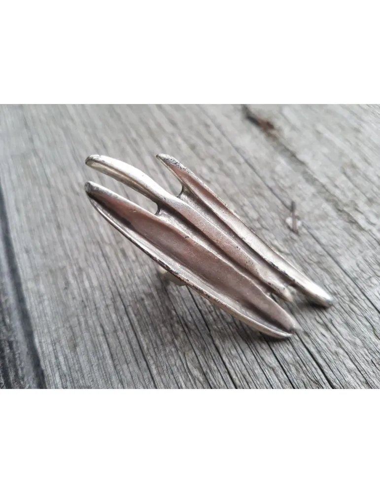 Ring Damenring Metall altsilber silber groß verstellbar