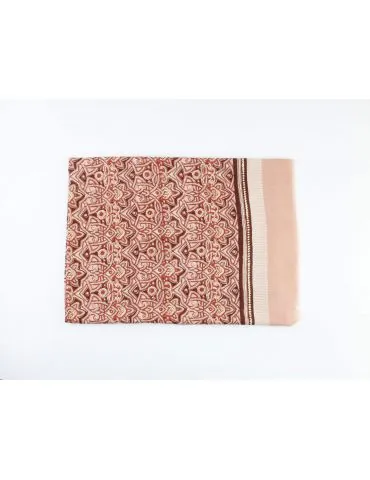 XXL Damen Schal Tuch lachs creme bronze bunt Phantasiemuster