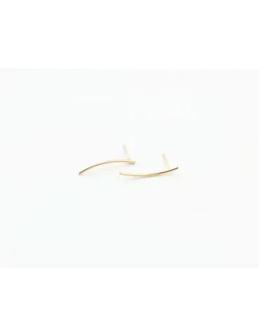 Damen Modeschmuck Ohrringe Ohrstecker gold Glanz Stab
