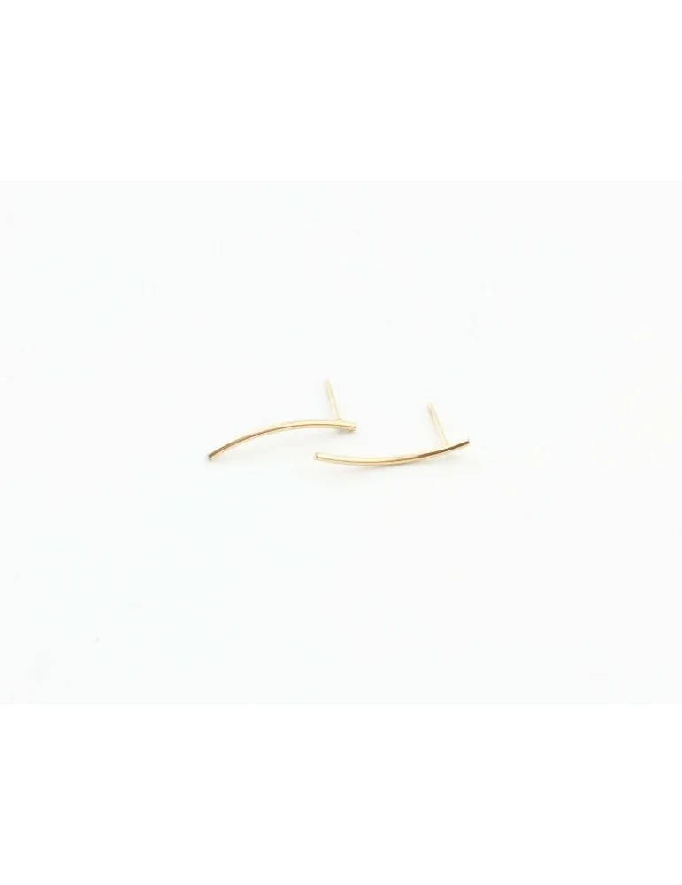 Damen Modeschmuck Ohrringe Ohrstecker gold Glanz Stab