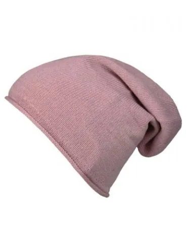 Zwillingsherz Mütze Beanie Classic altrose rose uni ohne Stern mit Kaschmir