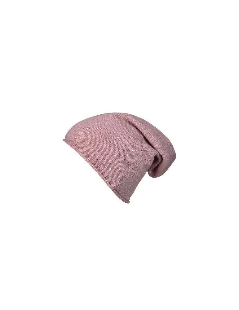 Zwillingsherz Mütze Beanie Classic altrose rose uni ohne Stern mit Kaschmir
