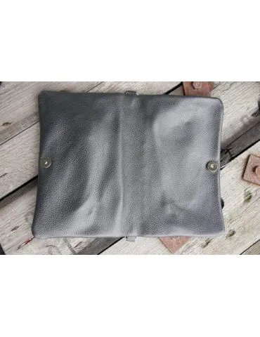 Damen Echt Leder Handtasche Schultertasche schwarz black Faltbar