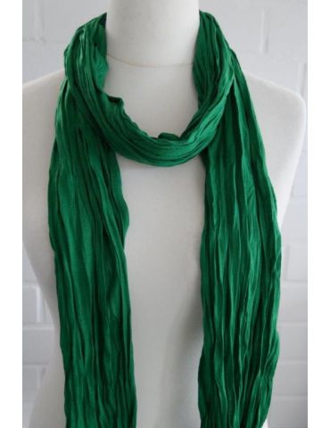 Damen Schal Jersey grasgrün grün mit Baumwolle breit