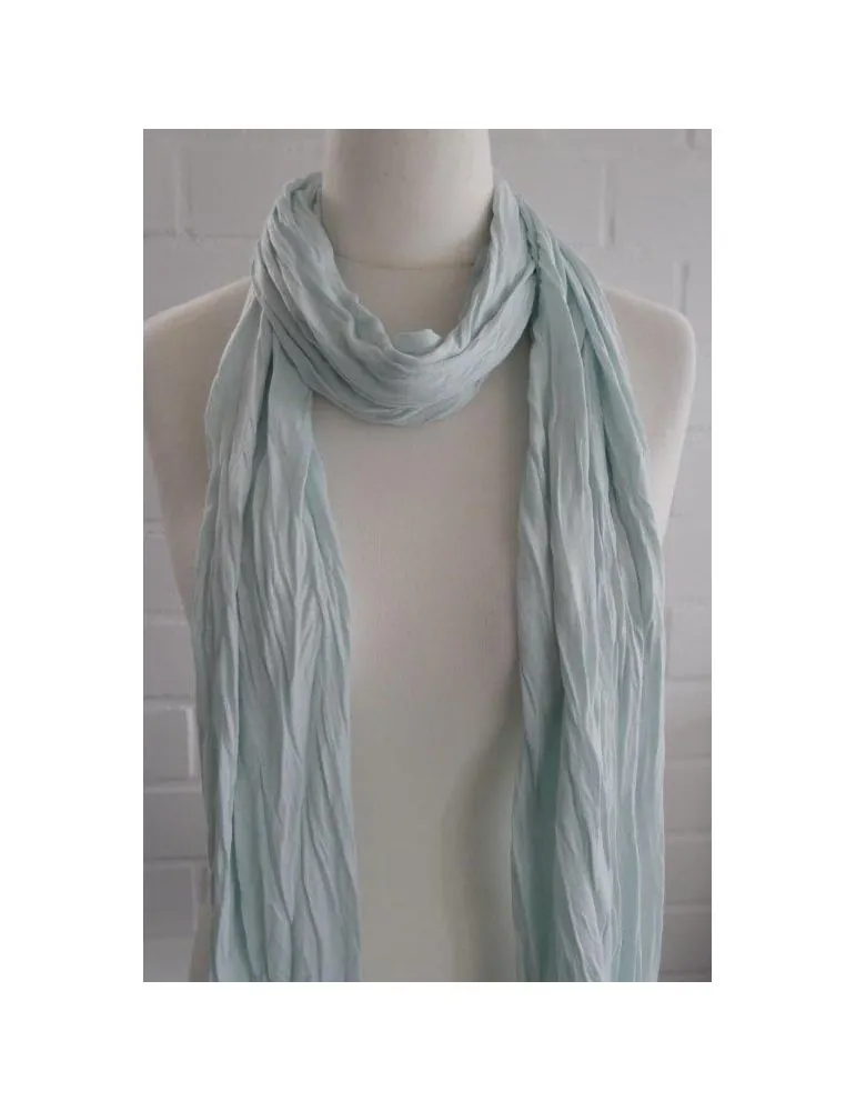 Damen Schal Jersey iceblau blau mit Baumwolle breit