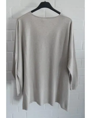 ESViViD Damen Pullover beige sand Onesize ca. 38 - 46 mit Viskose 7050