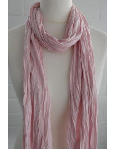 Damen Schal Jersey rose rosa uni mit Baumwolle breit