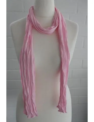 Damen Schal Jersey babyrosa rose uni mit Baumwolle schmal