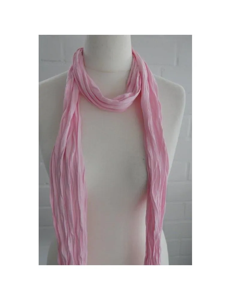 Damen Schal Jersey babyrosa rose uni mit Viskose schmal