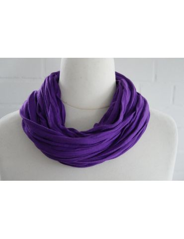 Damen Schal Jersey lila uni mit Baumwolle breit