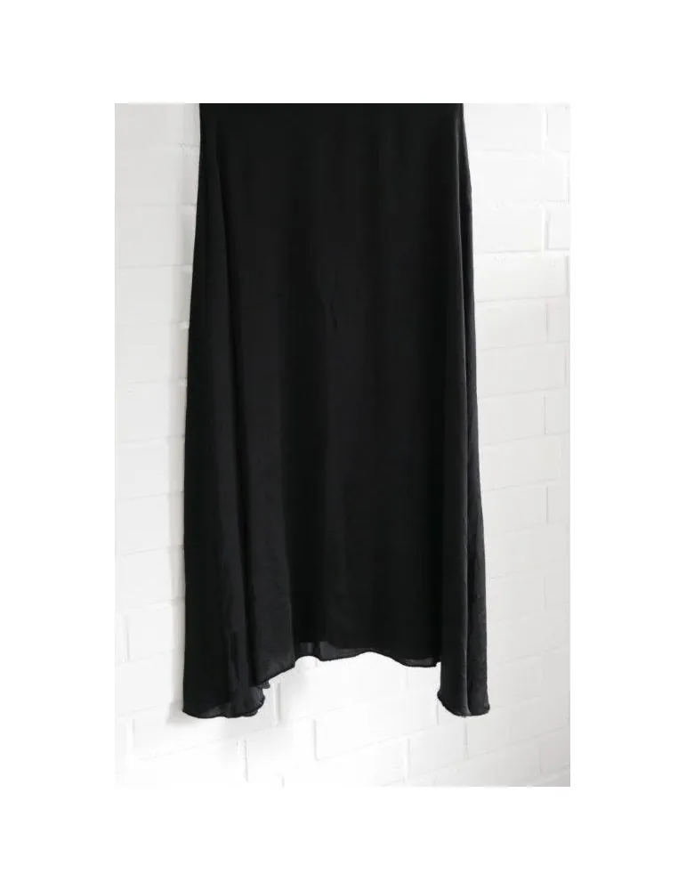 Damen Satin Rock schwarz black Viskose Seide Onesize 38 40