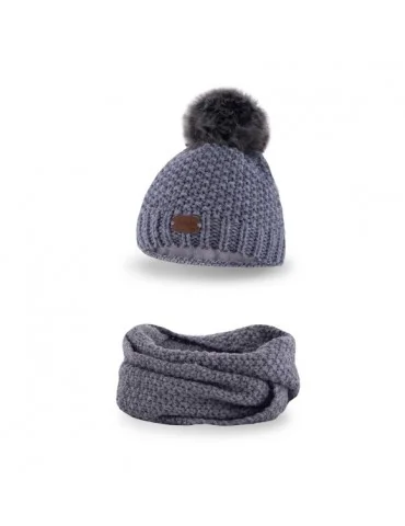 PaMaMi Kinder Kids Schal Loop Mädchen Girls hellgrau 17210 Muster