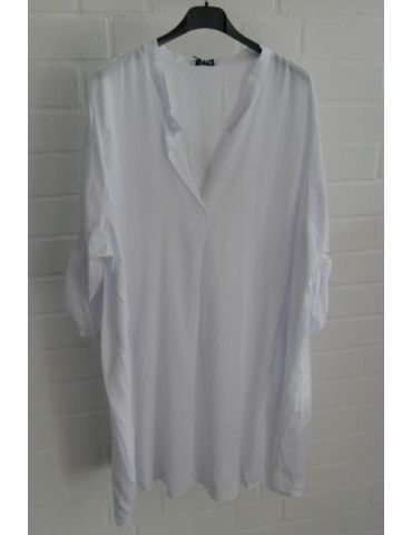 Xuna klassische Damen Tunika Bluse Shirt weiß white Viskose Onesize 38 - 46
