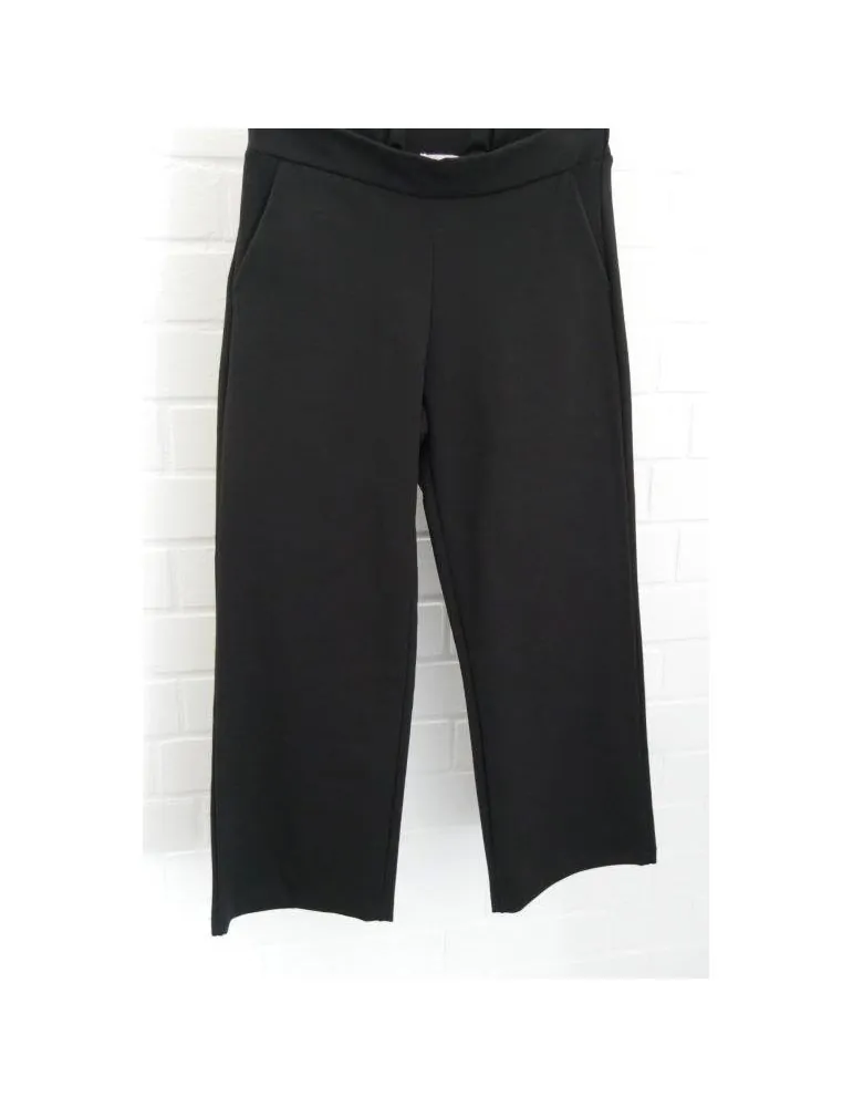ESViViD Bequeme Damen Culotte Hose schwarz black mit Viskose