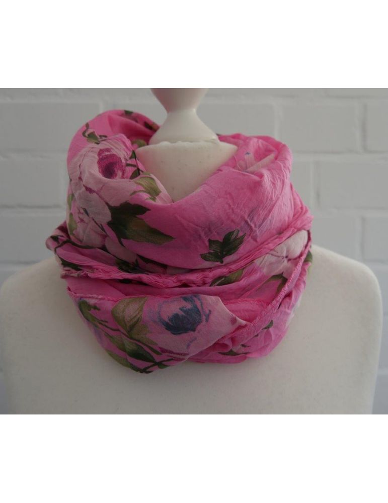 Premium Tuch aus reiner Seide mit Blumen-Muster