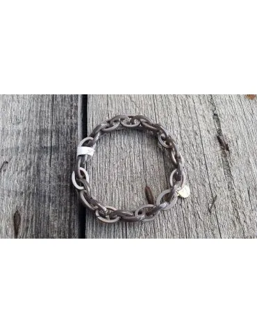 Giuno Trendiges Gliederarmband Elastisch grau grey Kunststoff Onesize